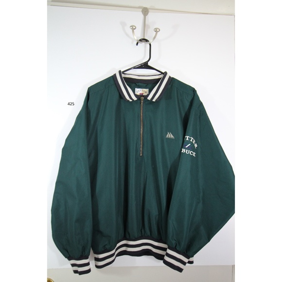 S Green Cutter Buck Half Zip Jacket 